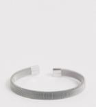 Designb Woven Metal Cuff Bracelet In Silver - Silver