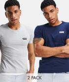 Levi's 2pack Batwing Logo T-shirt In Blue/ Gray-multi