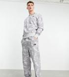 The North Face Essential Sweatshirt In Gray Tie Dye Exclusive At Asos-grey