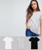 Asos Tall Ultimate T-shirt With Crew Neck 3 Pack - Multi