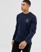 Jack & Jones Originals Sweatshirt With Chest Branding-navy