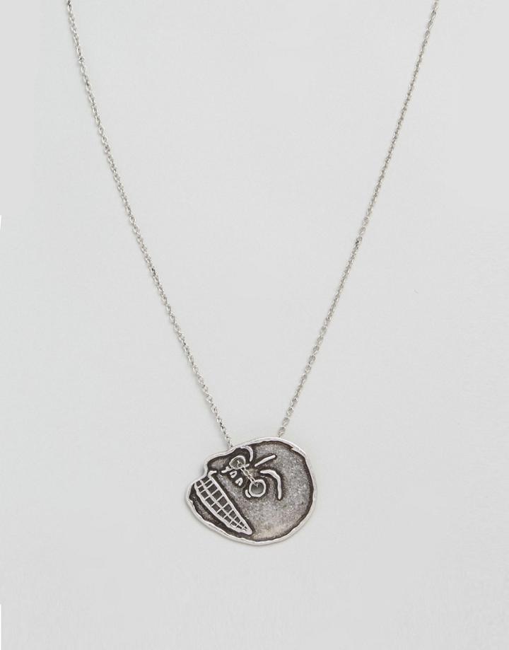 Cheap Monday Mad Skull Necklace - Silver