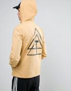 Asos Overhead Windbreaker With Back Print In Yellow - Red