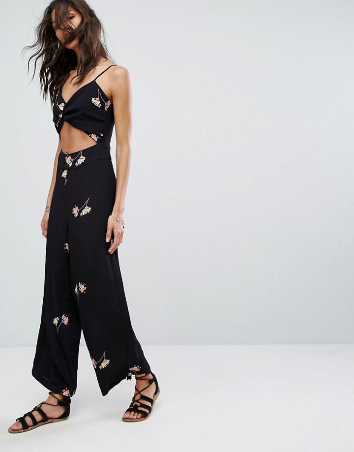 Flynn Skye Emily Floral Cut Out Jumpsuit - Multi