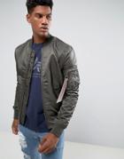 Alpha Industries Ma-1 Vf Reverse 2 Bomber Jacket In Rep Gray/camo - Gray