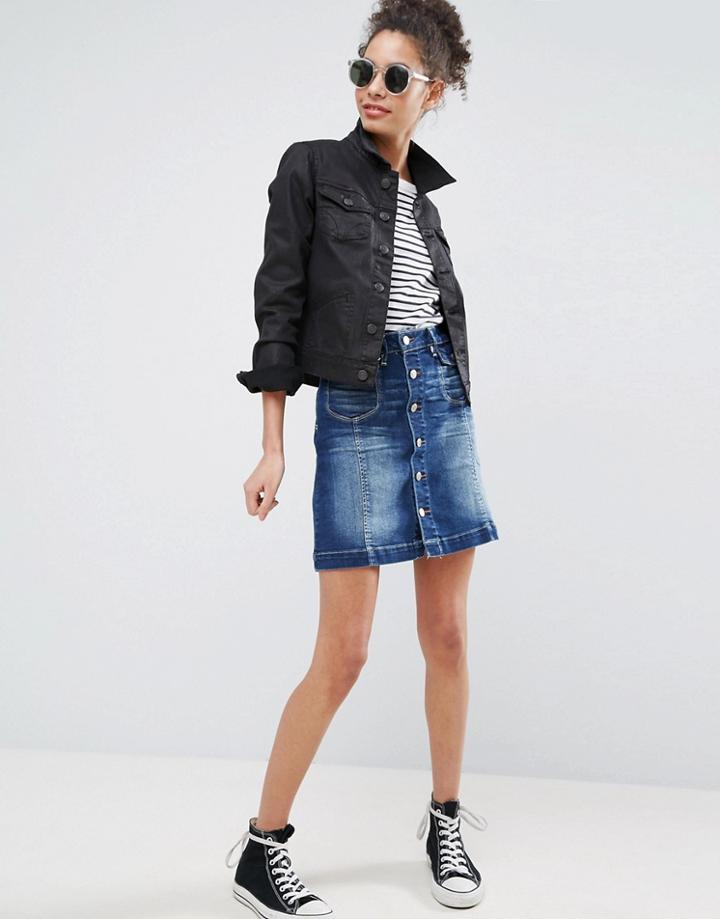 Dito's Chloe High Rise Mini Skirt - Blue
