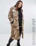 One One Three Longline Camo Jacket - Multi
