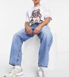 Collusion X014 90s Baggy Jeans In Mid Blue Wash