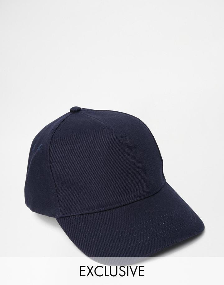 Reclaimed Vintage Baseball Cap In Navy - Navy