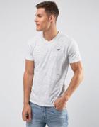 Hollister V-neck T-shirt Slim Fit Icon Logo In Gray - Gray