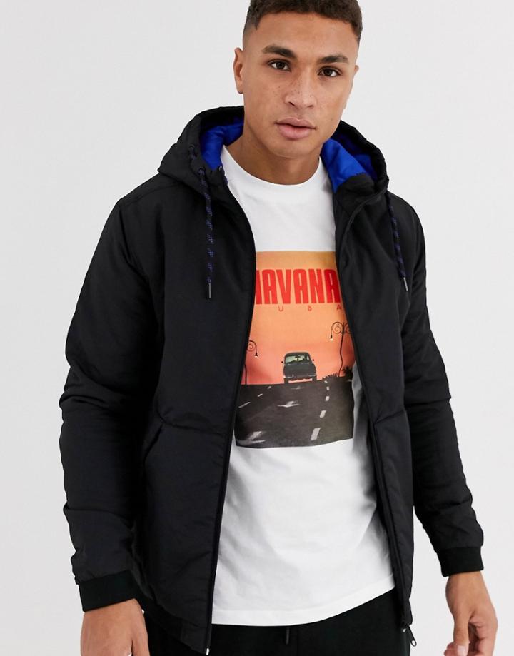 Jack & Jones Essentials Hooded Jacket-black