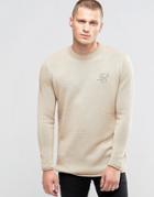 Siksilk Sweater With Raw Edges - Stone