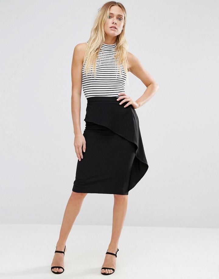 Alter Waterfall Pencil Skirt - Black
