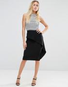 Alter Waterfall Pencil Skirt - Black
