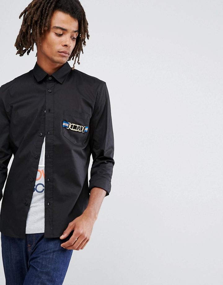 Love Moschino Gold Pocket Shirt - Black