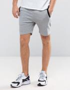 Jack & Jones Core Jersey Shorts With Rib Side Detail - Gray