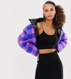 Collusion Ribbed Cami Crop Top - Black