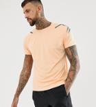 Asics Icon Short Sleeve T-shirt In Apricot - Pink