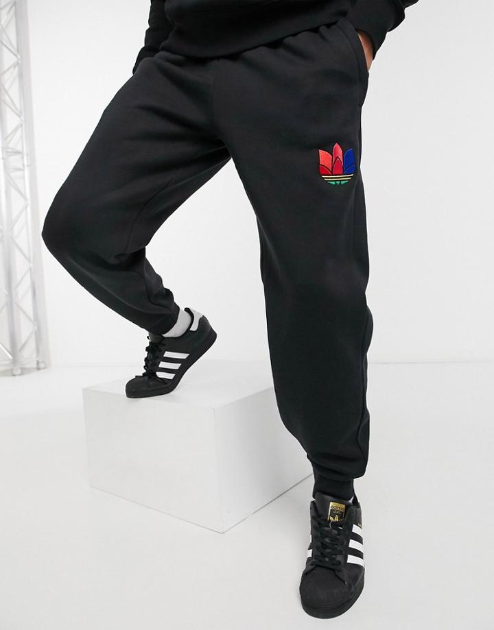 Adidas Originals 3d Trefoil Sweatpants In Black