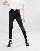 Monki Oki Premium Skinny High Waisted Jeans - Black