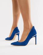 Ted Baker Suede Pointed High Heels - Blue