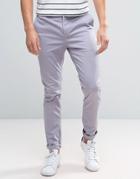 Asos Skinny Chinos In Lilac - Purple