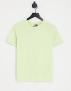 Pieces Organic Cotton Crew Neck T-shirt In Green