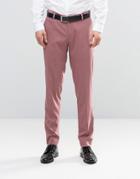 Asos Skinny Smart Pants In Light Pink - Pink