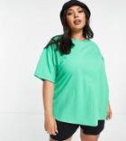 Asos Design Curve Ultimate Oversized T-shirt In Green