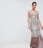 A Star Is Born Maxi Dress With Placement Embellishment - Purple