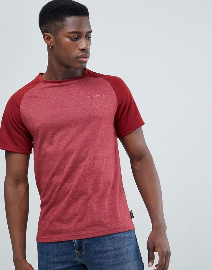 D-struct Raglan Mesh Sleeve T-shirt - Red