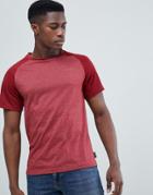D-struct Raglan Mesh Sleeve T-shirt - Red