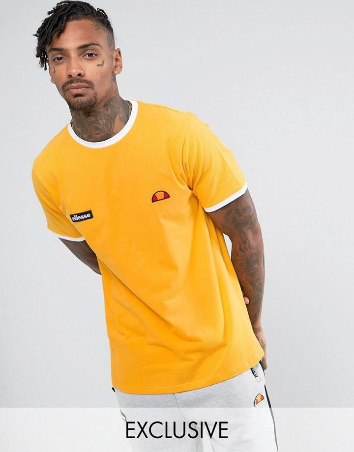 Ellesse Ringer T-shirt In Yellow - Yellow