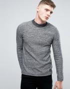 Jack & Jones Originals Sweater With High Neck In Melange - Black