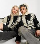 Collusion Unisex Exposed Seam Spliced Jacquard Sweater-multi