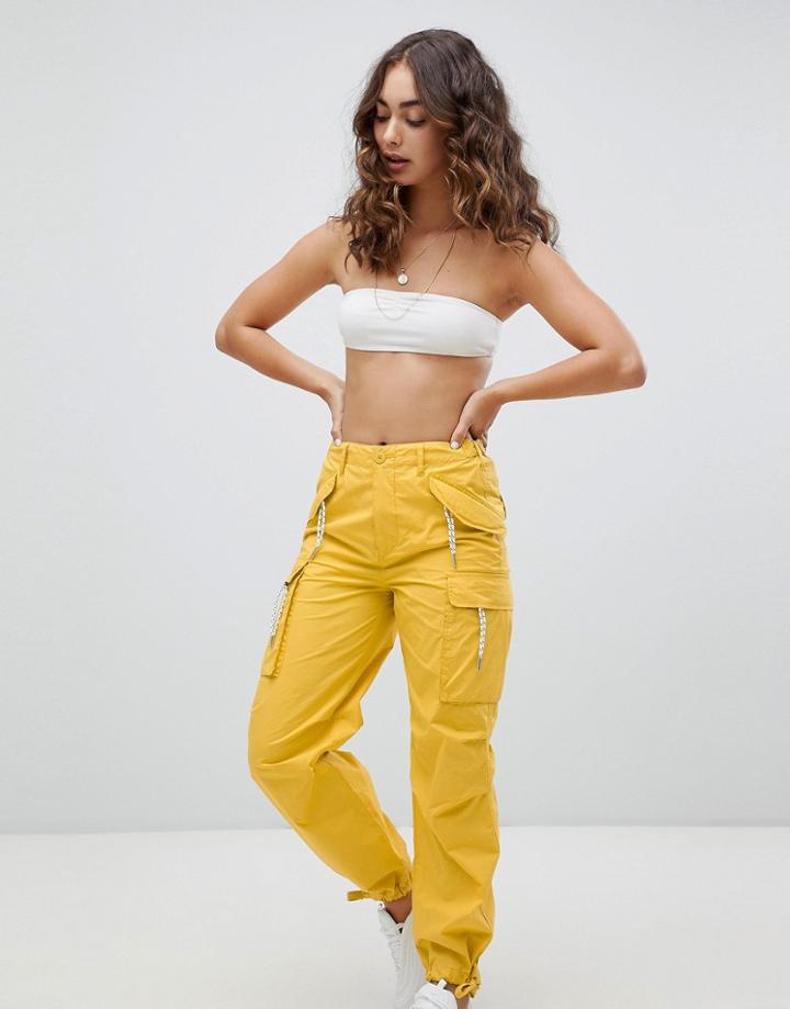 Asos Design Cargo Pants In Yellow - Yellow