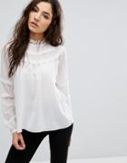 Vila Frill Detail Shirt - White