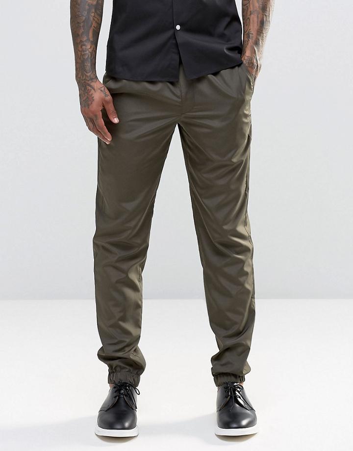 Asos Skinny Smart Joggers In Khaki - Khaki