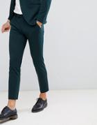 Jack & Jones Premium Suit Pants In Slim Fit Stretch-green