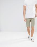 Religion Skater Shorts In Light Green With Raw Edge - Green