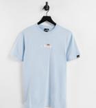 Ellesse Small Central Logo T-shirt In Blue Exclusive To Asos-blues
