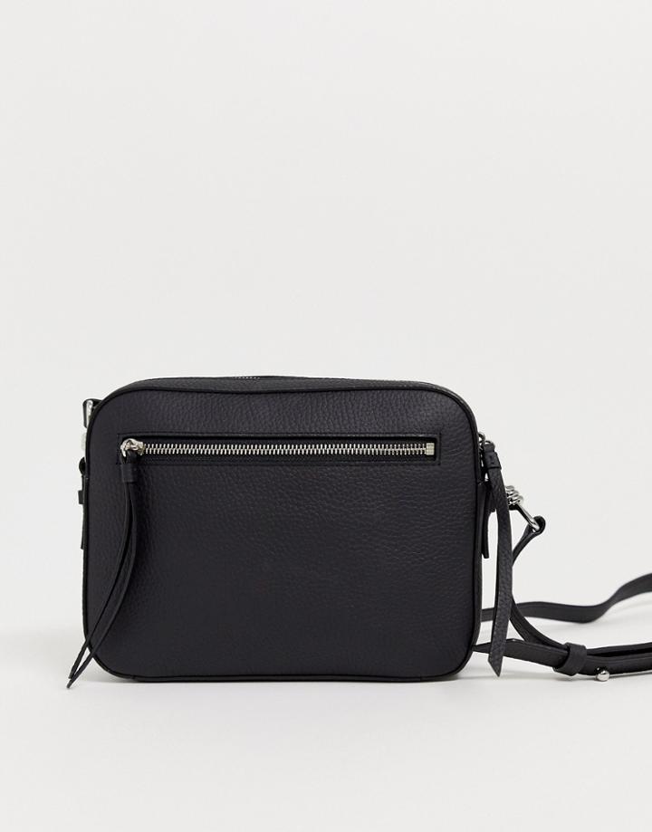 Allsaints Zip Detail Crossbody Bag-black