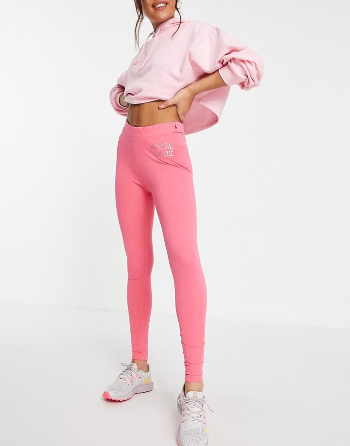 Russell Athletic Logo Leggings In Pink