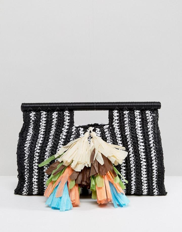 Asos Beach Wrap Handle Grab Clutch Bag - Multi
