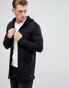 Only & Sons Open Drape Hoodie - Black