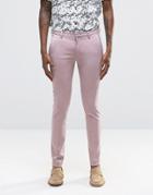 Asos Super Skinny Suit Pants In Dusty Pink - Pink