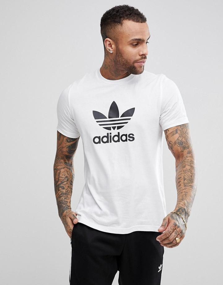 Adidas Originals Adicolor T-shirt With Trefoil Logo In White Cw0710 - White