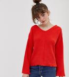 Pull & Bear Reversible Sweater In Red - Red