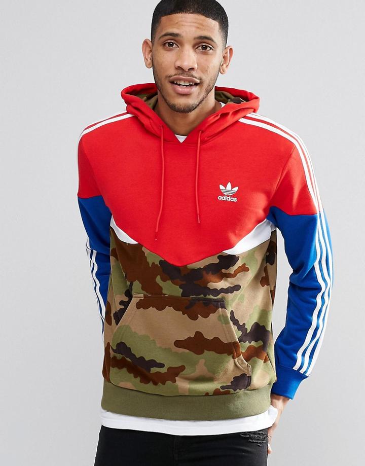 Adidas Originals Camo Pack Hoodie Ay8106 - Red