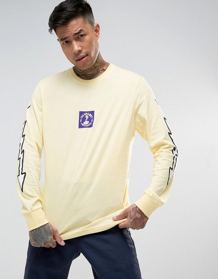 Element Snake Box Long Sleeve T-shirt In Yellow - Yellow